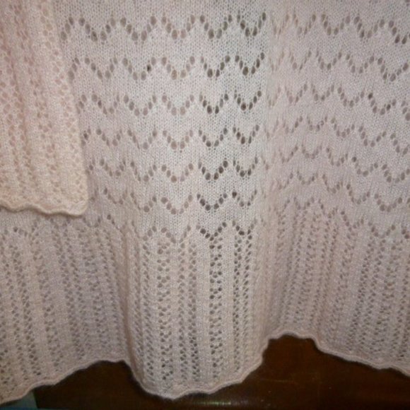 Womens Victoria Secret Mohair Wool Blend Pink Sweater Coat Long Cardigan M Mediu - Picture 6 of 8